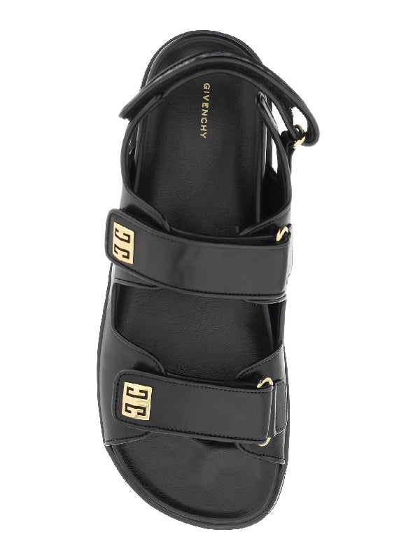 4g Metal Logo Velcro Strap Sandal - Jente