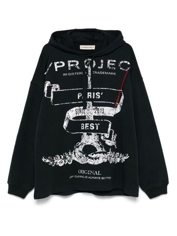 Logo Printed Cotton Hoodie