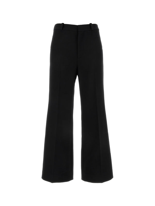 Wide Crop Wool Pants