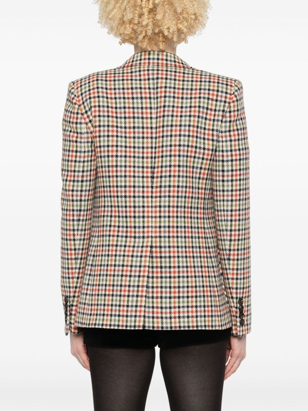 Check Pattern Single Breasted Jacket