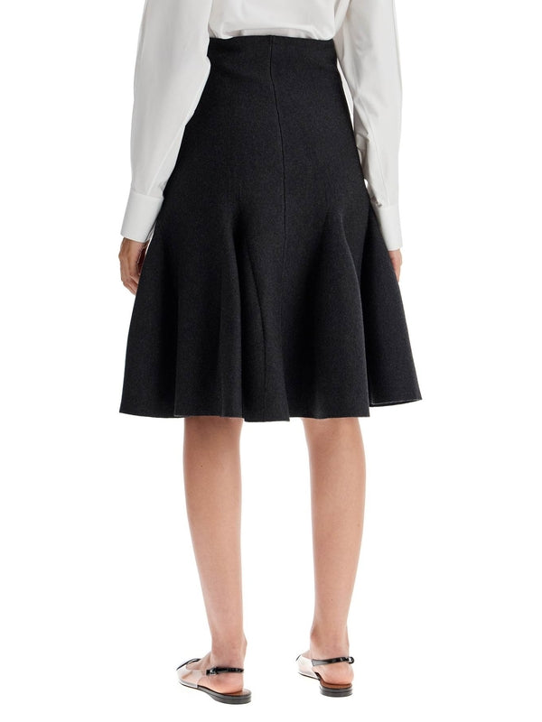 Wool Blend Flare Skirt