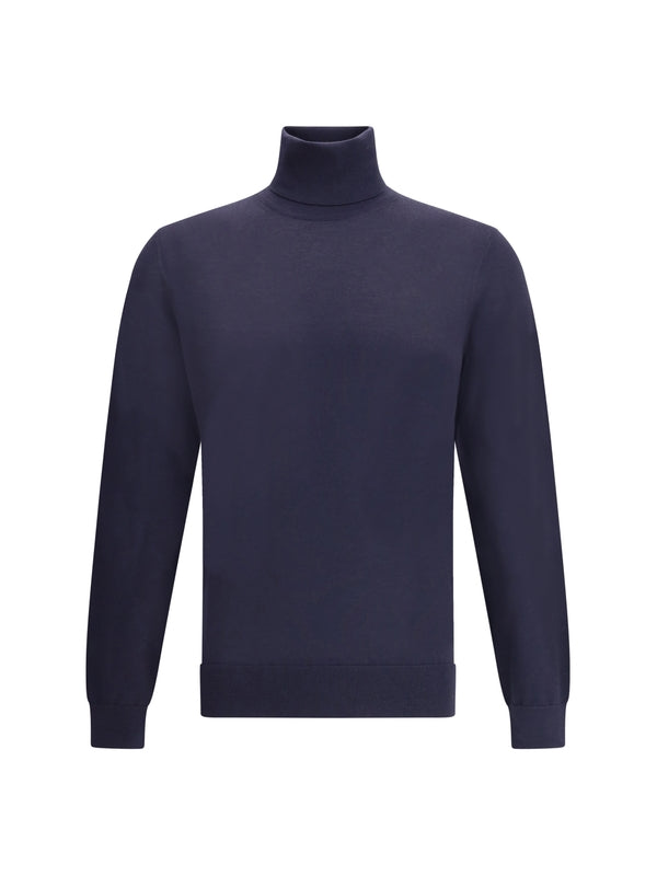 Z Zegna Navy Knitted