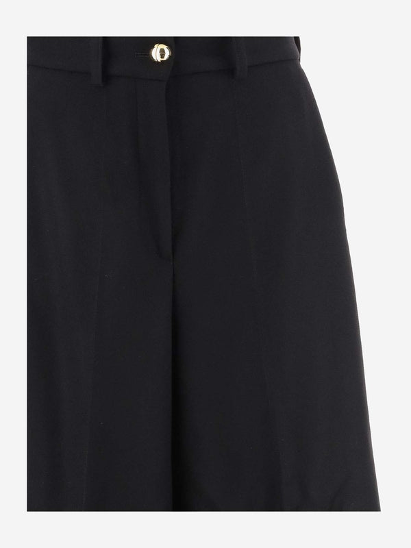 Wool Cashmere Wide Pants