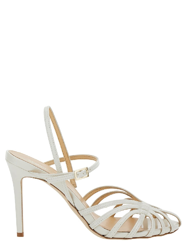 Cage Patent Leather Sandal Heels