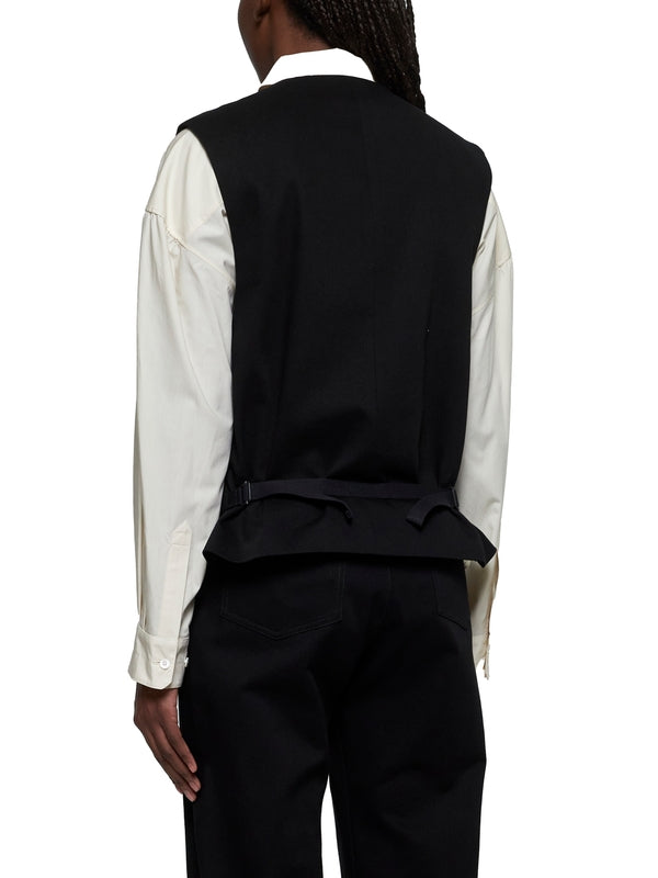 Black Cotton Vest