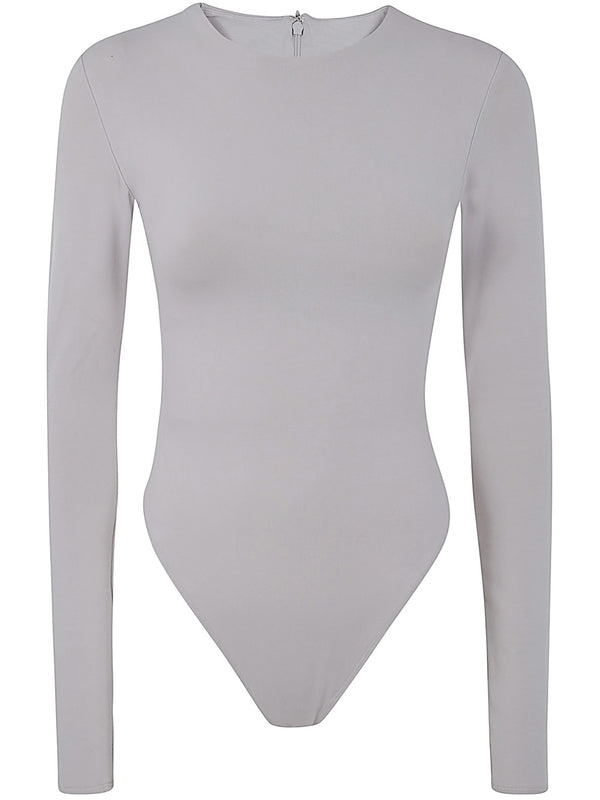 Back Zip-Up Cotton Stretch Bodysuit