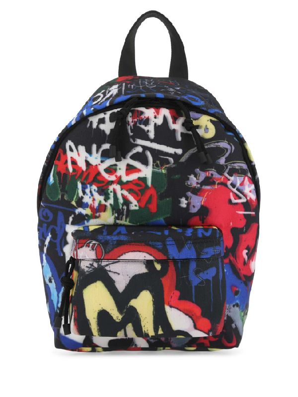 Graffiti Print Mini Backpack