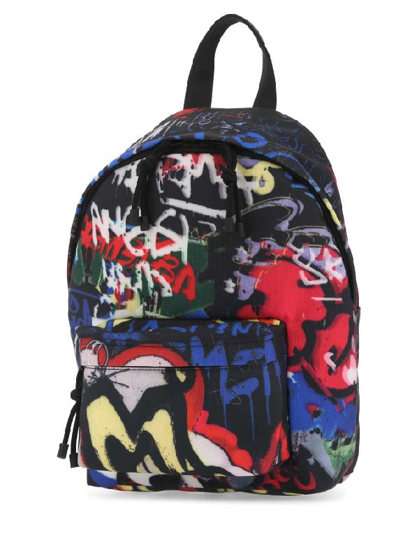 Graffiti Print Mini Backpack