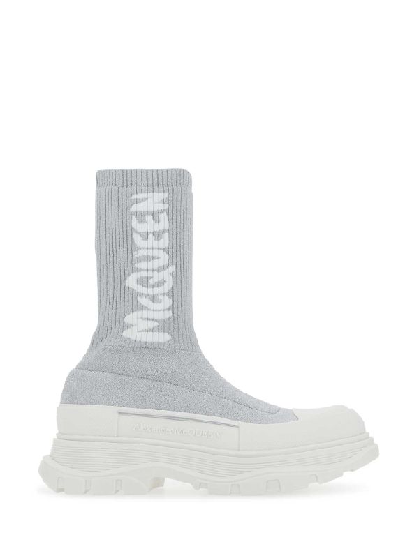 Logo Knee High Socks Oversized Sneakers