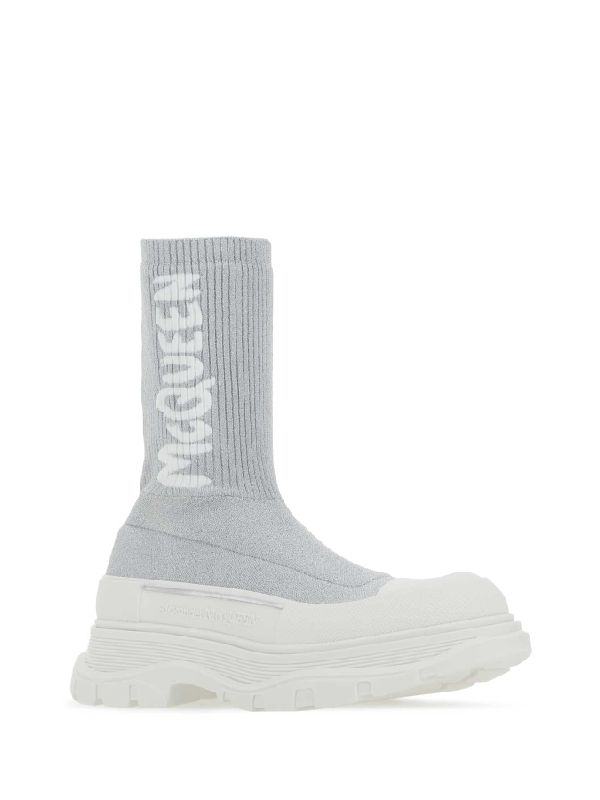 Logo Knee High Socks Oversized Sneakers