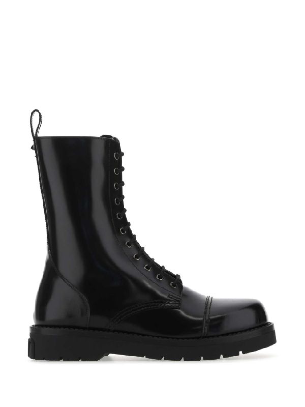 Combat Lace-up Leather Worker Boots