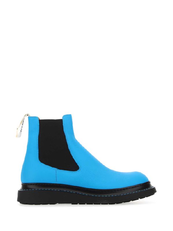 Logo Tab Blue Chelsea Boots