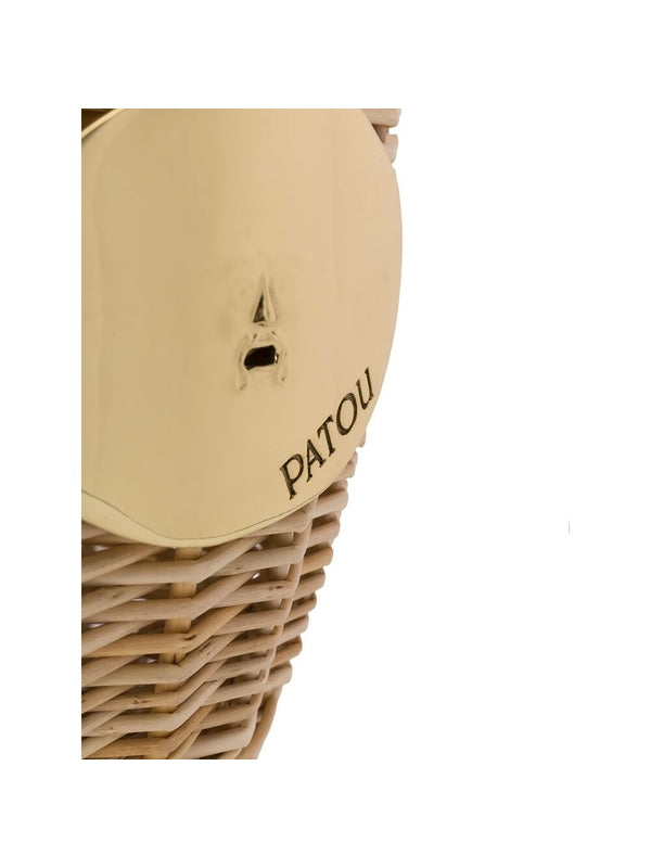 Woven Wicker Mini Bucket Tote
  Bag