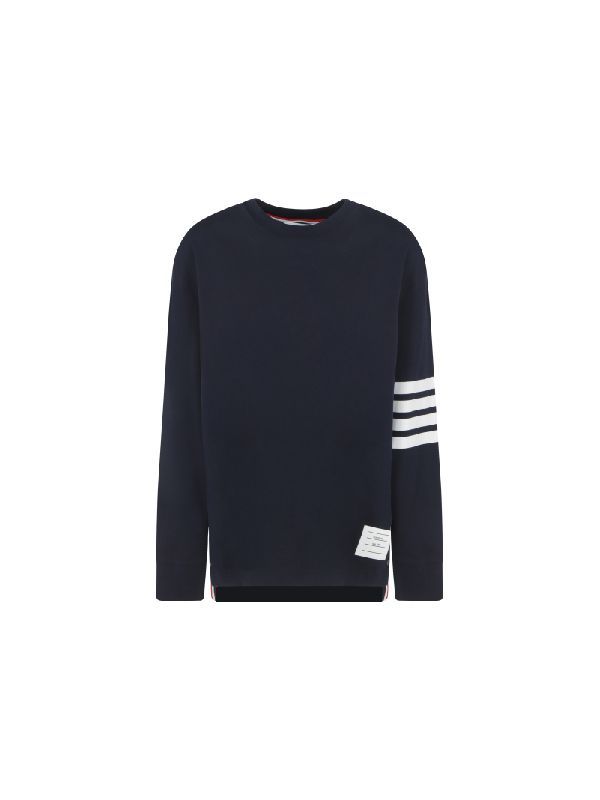 4-bar Sleeve Navy Sweatshirt