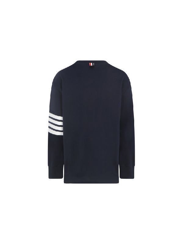 4-bar Sleeve Navy Sweatshirt