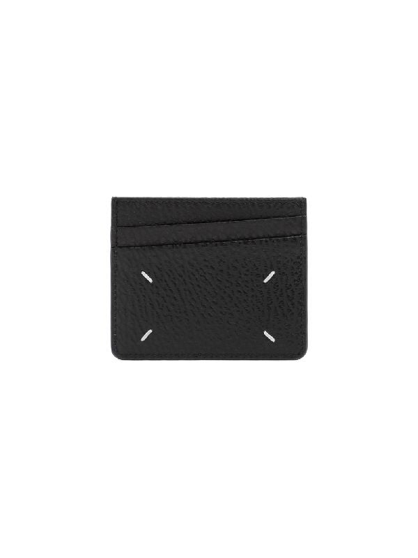 Stitch Logo Grain Leather Card
  Wallet