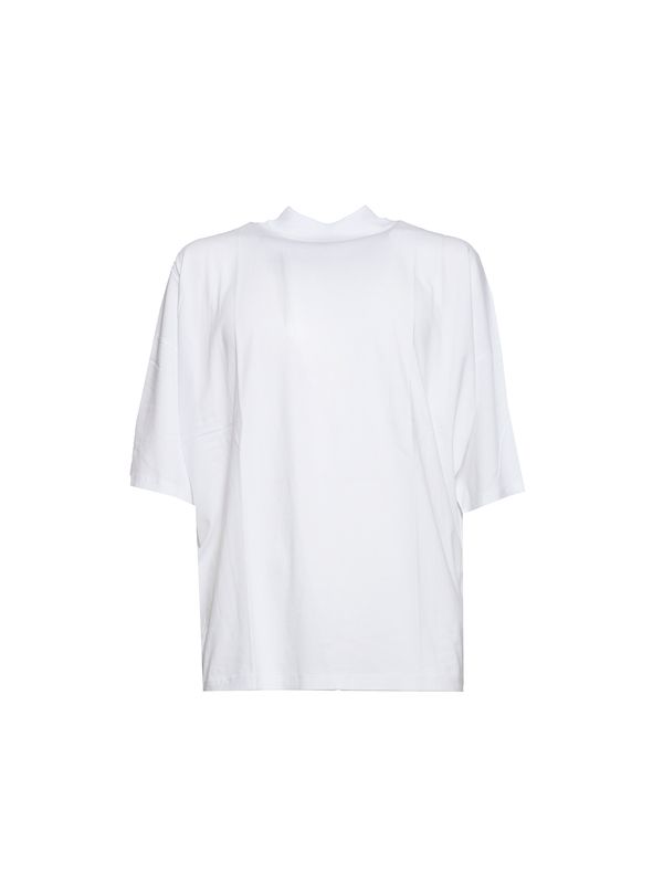 White Cotton Short-sleeve T-shirt