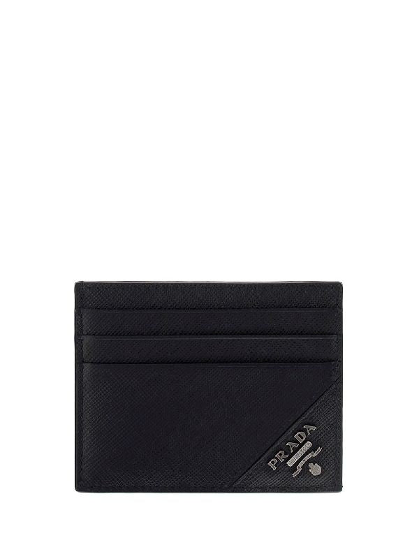 Saffiano Logo Card Wallet