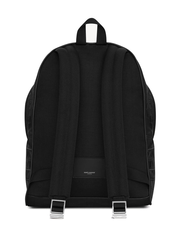 Croc-effect Calfskin Backpack