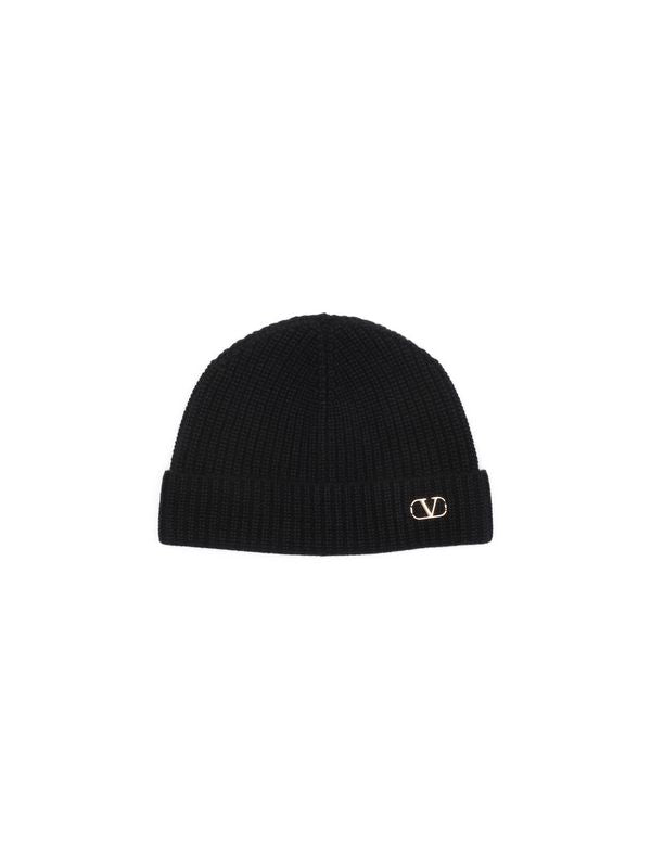 V Logo Cashmere Beanie