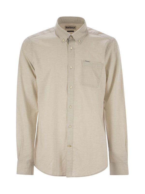 Nelson Logo Patch Linen Cotton Shirt