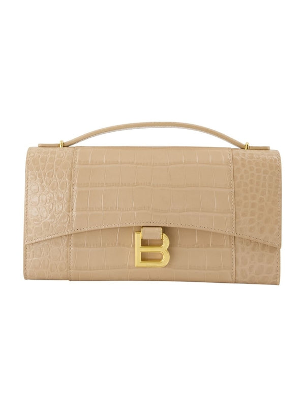 Balenciaga Hourglass Beige Clutch Bags