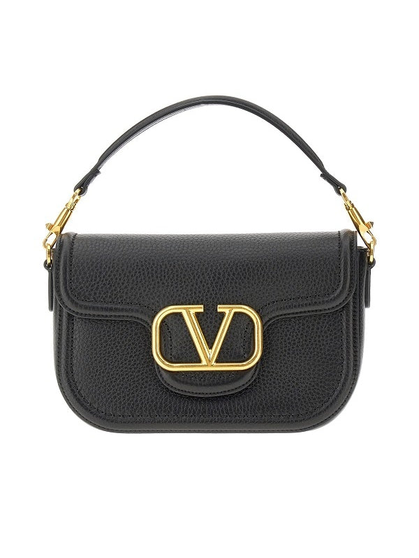 Alltime V Logo Leather Tote Bag