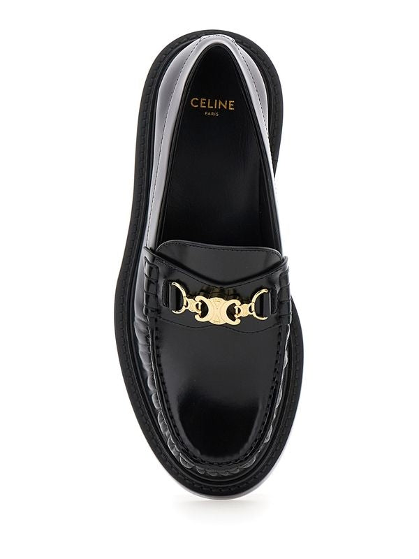 Triomphe Chain Leather Loafers