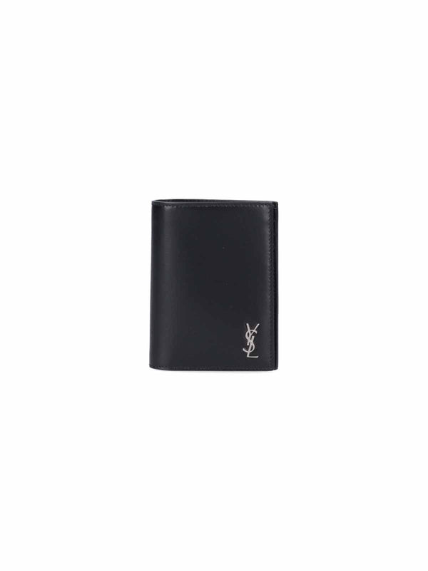 Cassandra Logo Leather Bi-Fold Wallet