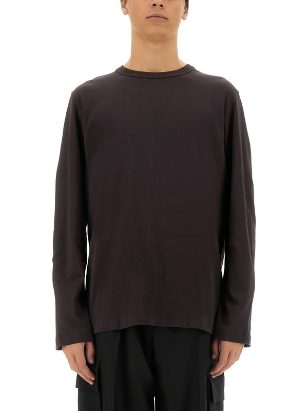 Brown Cotton Long Sleeve Top