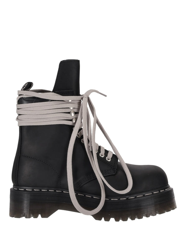 Rick Owens Black Lace-Up Boots