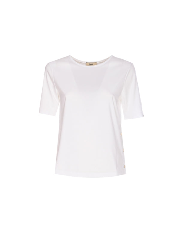 Side Button Detail Short Sleeve T-Shirt