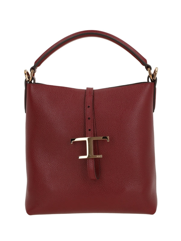 Tod'S Burgundy Tote Bags