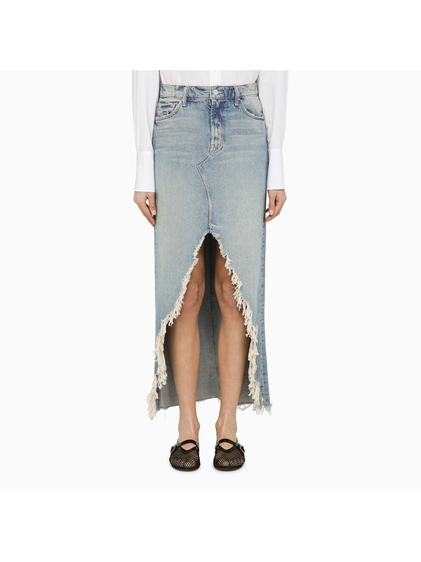 The Ditcher Maxi Super Fray Denim Skirt