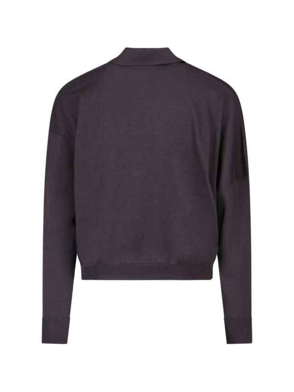 Long Sleeve Wool Polo Shirt