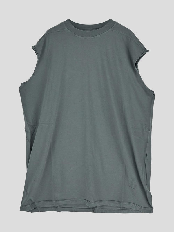 Gray Cotton Sleeveless Top