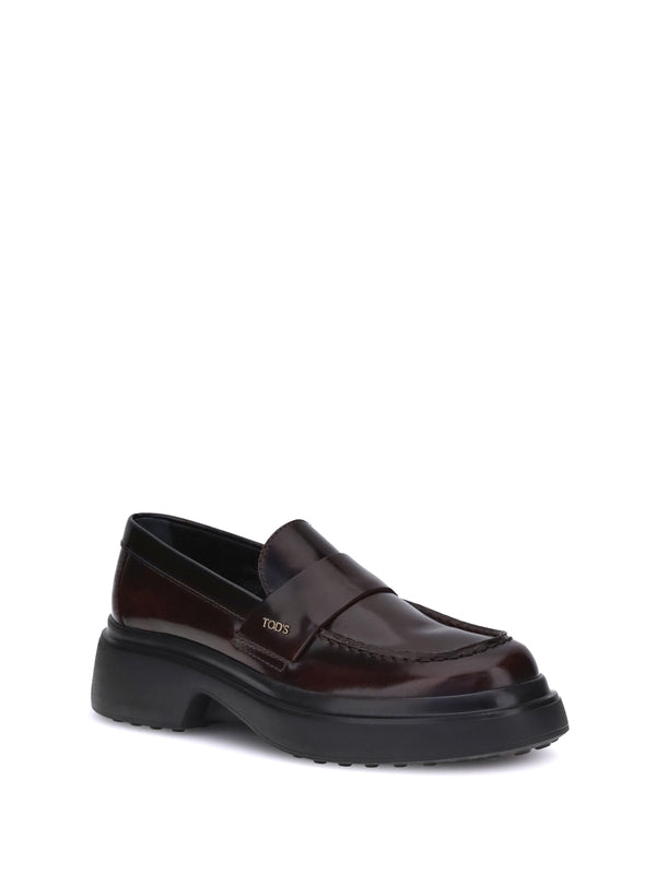 Tod'S Burgundy Loafers