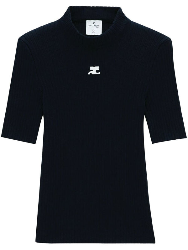 Reedition Logo High Neck Short Sleeve Knit