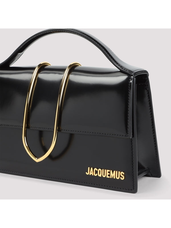 Bambino Logo Leather Large Shoulder Bag