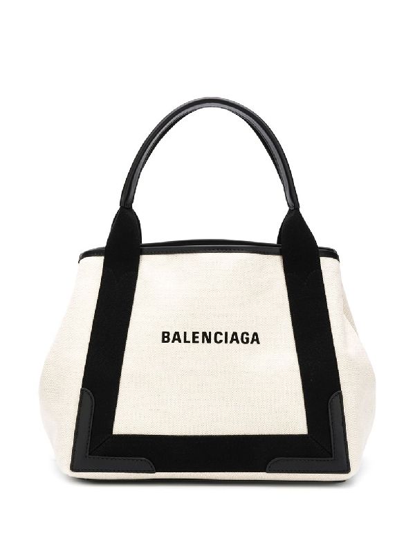 Balenciaga Cabas Small White Beige Tote Bags