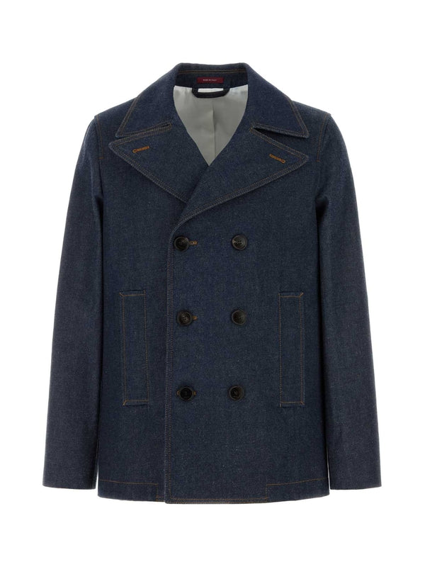 Stitch Denim Double Peacoat