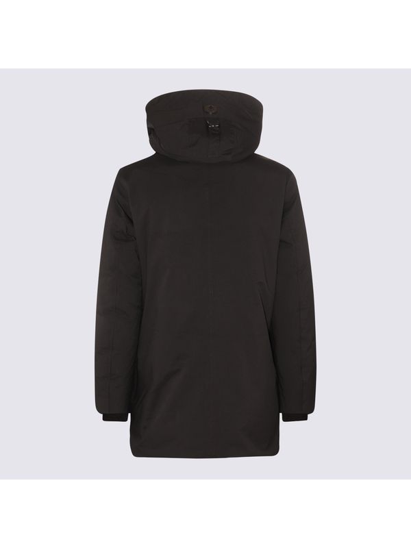 Black Nylon Hood Parka