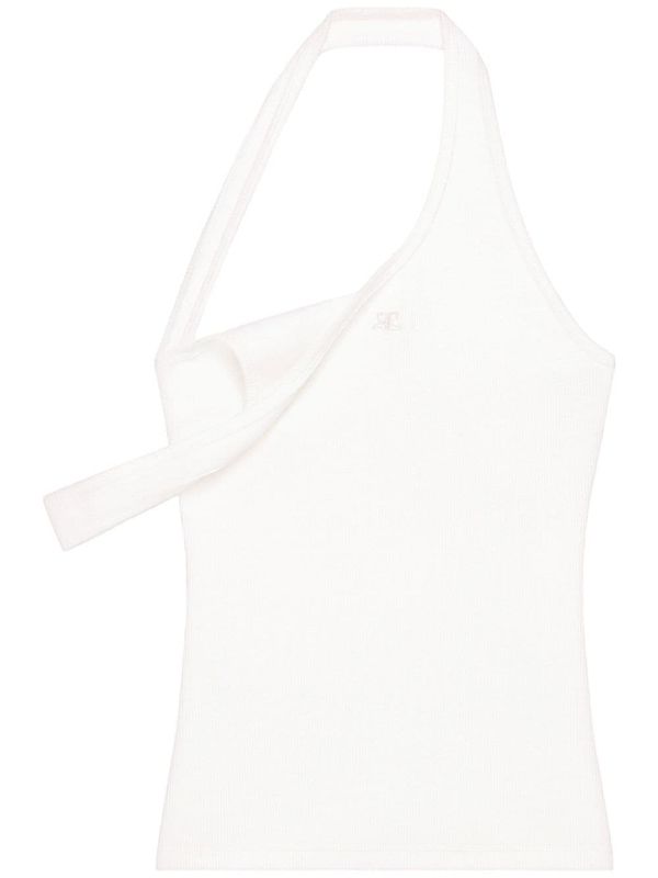 Logo Patch Rib Halter Neck
  Sleeveless