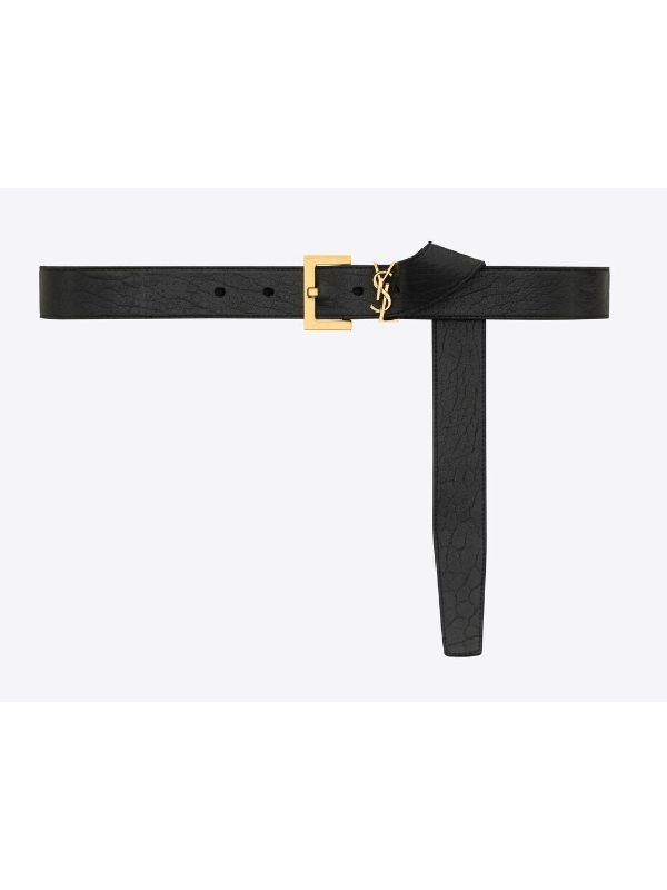 Cassandra Logo Lambskin Belt