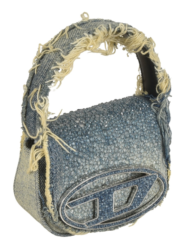 1dr Denim Crystal Shoulder Bag Xs