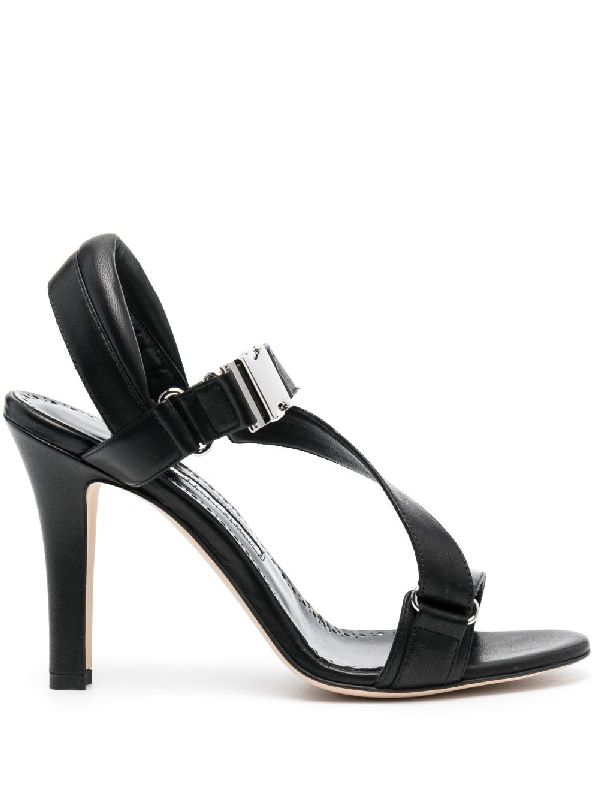 Puxan Leather Buckle Strap Sandals