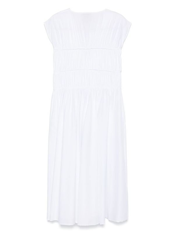 White Cotton Nylon One Piece