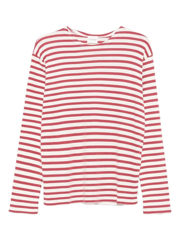 Closed Red Long Sleeve Top