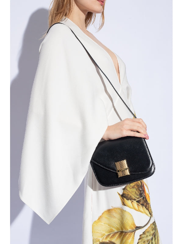 Asymmetric Flap Leather
  Shoulder Bag