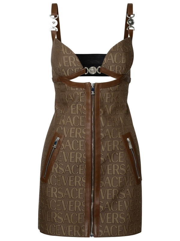 Allover Logo Bustier Dress